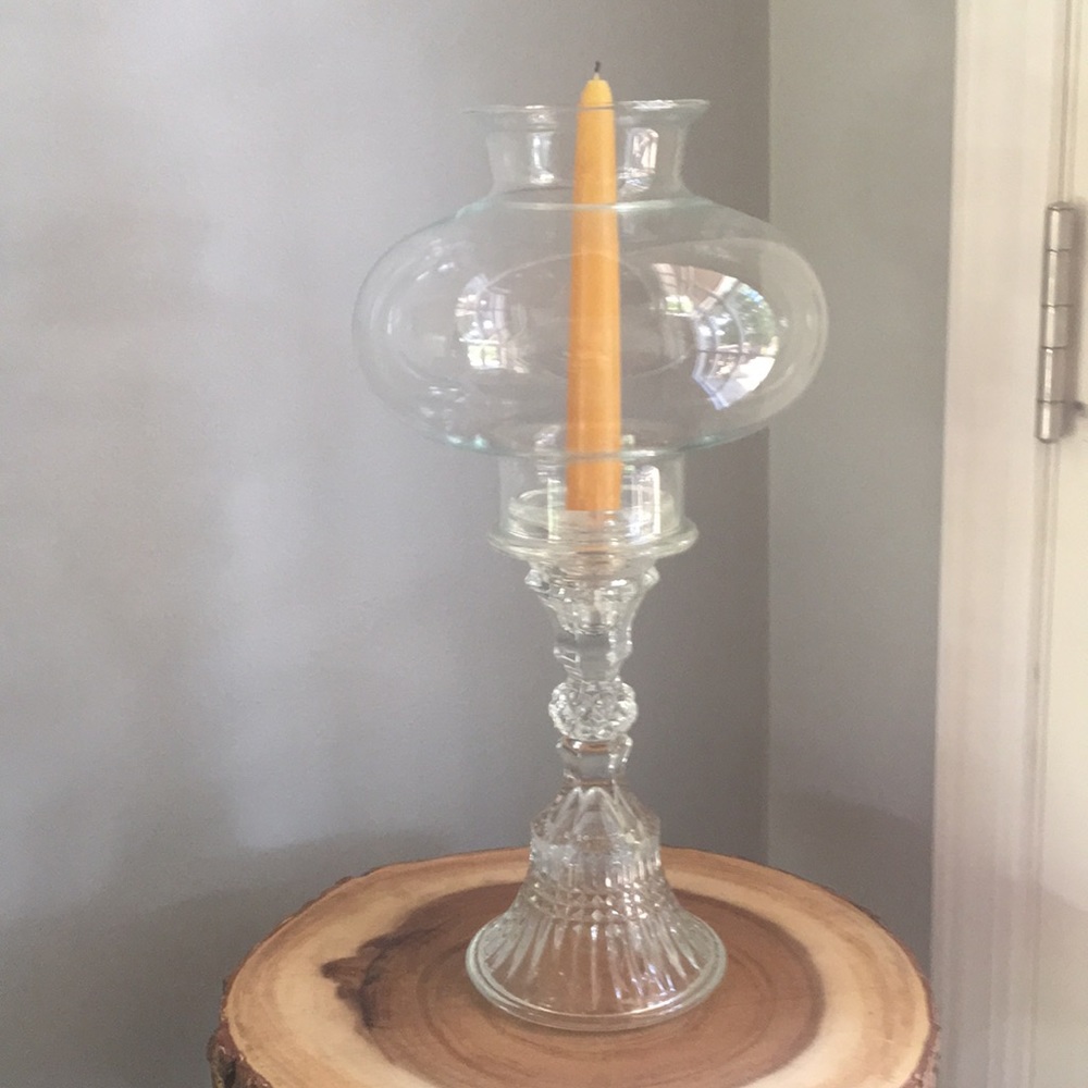 Tiara Glassware- Venetian Candle Lamp. Rare Find. Vintage